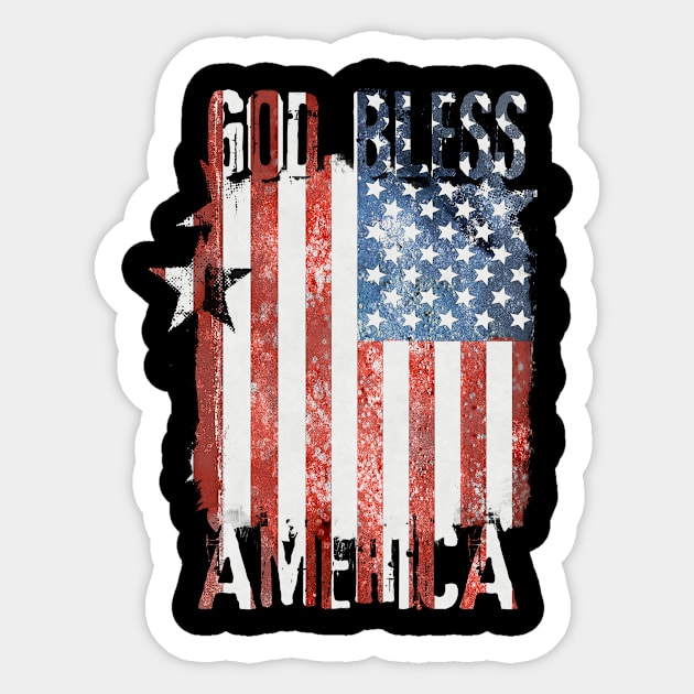 God bless america Sticker by LebensART